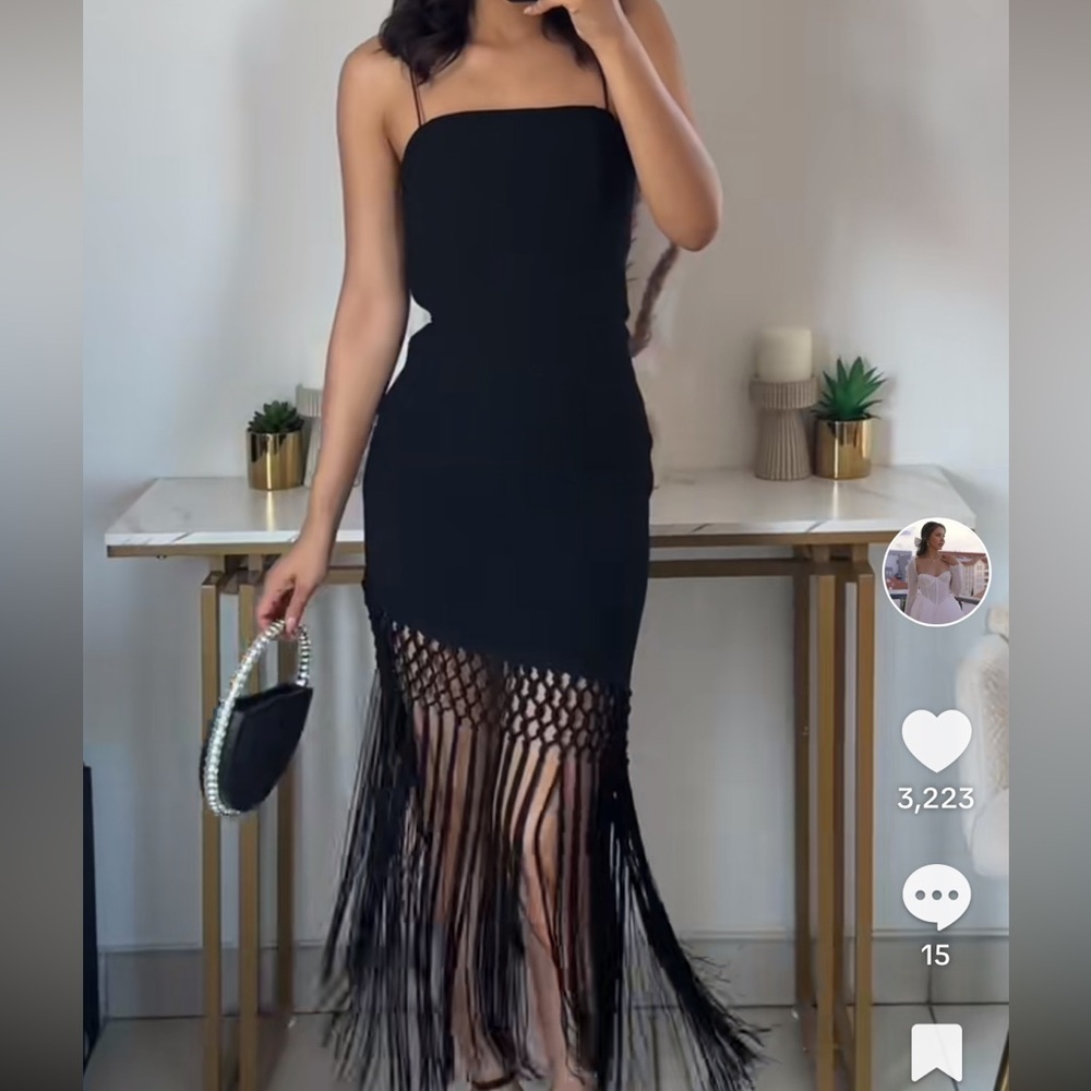 Spring /summer🌺  NWT ZARA FRINGED DRESS SIZE M
🚨 My prices are firm, no discount - Picture 6 of 13